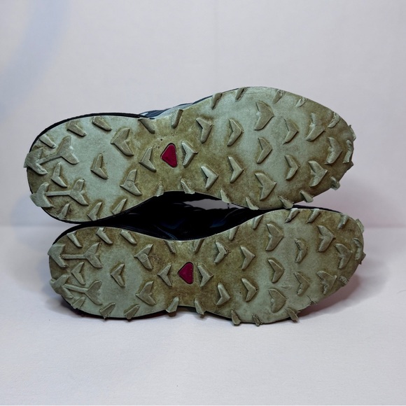 Salomon Speedcross 3 Trail Running Shoes Size 9 Black Blue Quicklace - Picture 7 of 12